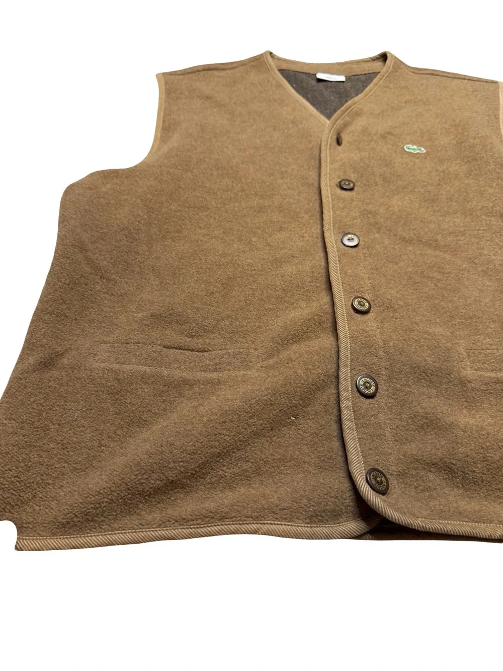 🐊✨ Vintage Lacoste Wool Blend Button Front Vest‎ XL ✨🐊